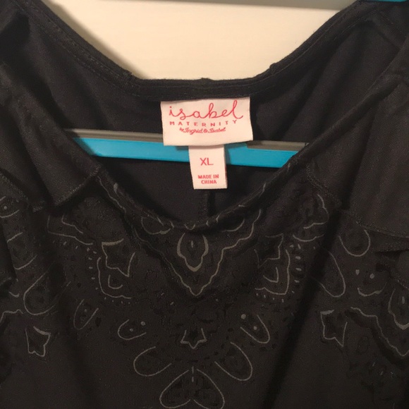 Black, maternity Isabel, cold-shoulder, dress - Picture 4 of 4